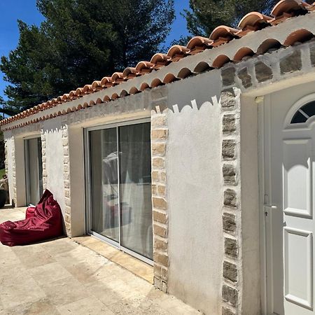 Jolie Maison Avec Vue Sur Piscine Bouc-Bel-Air Exterior foto